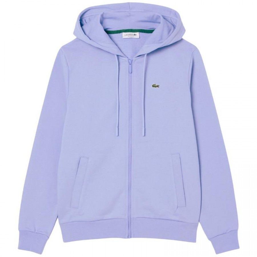 Lacoste Sport Veste en Coton Bleu Violet Femme  Offre - Pas cher