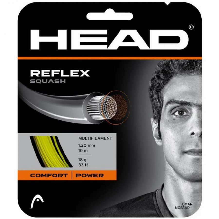 Cordaje Squash 10m Head Reflex 1,20mm Amarillo  Oferta + Barato