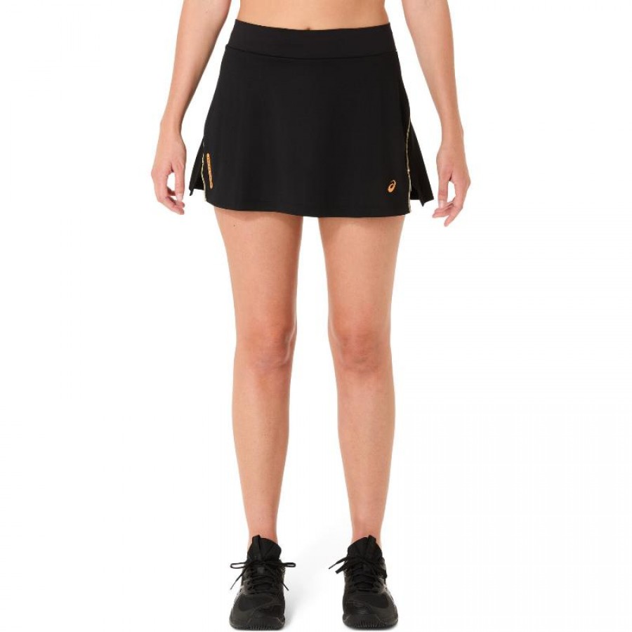 Falda Asics Padel Court Negro Azul Pierre