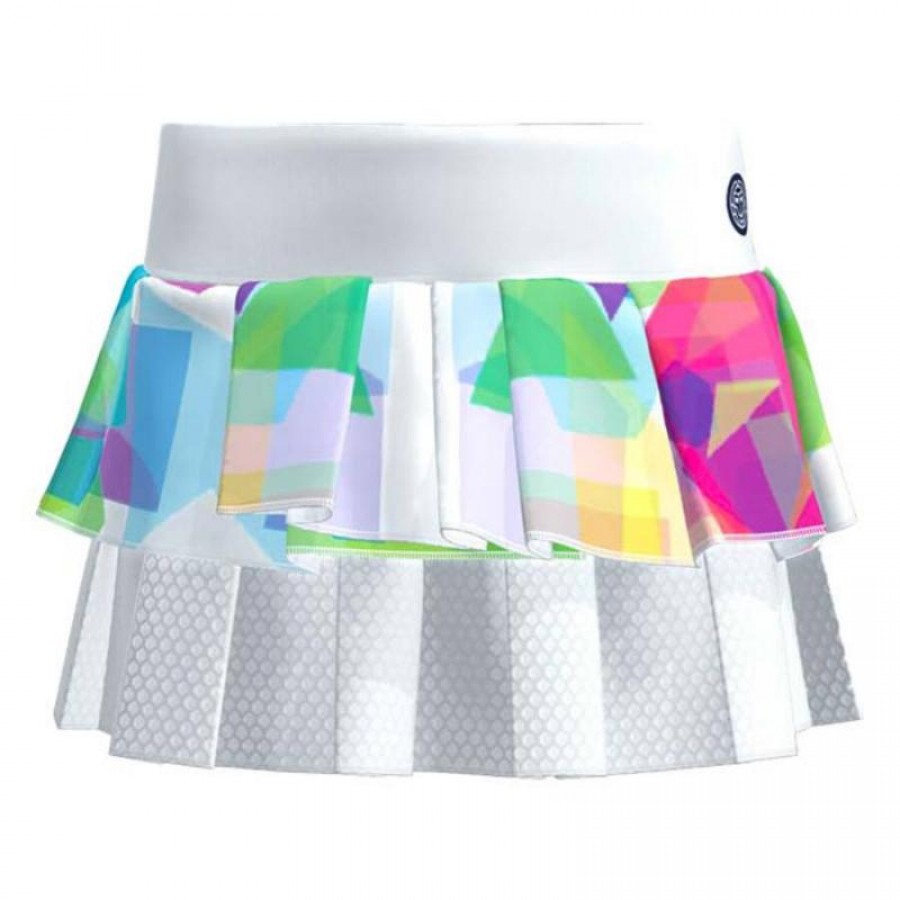 Falda Bidi Badu Kaleido Mix Blanco Plissettato  Offerta + Economico