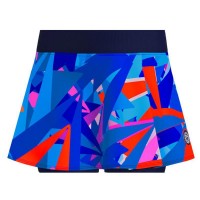 Falda Bidi Badu Estampa Estampada Ondulada Azul Oscuro  Oferta + Barato