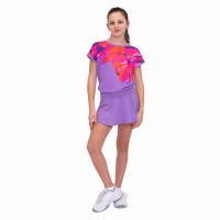 Falda Bidi Badu Estampa Spike Ondulada Lila Junior  Oferta + Barato