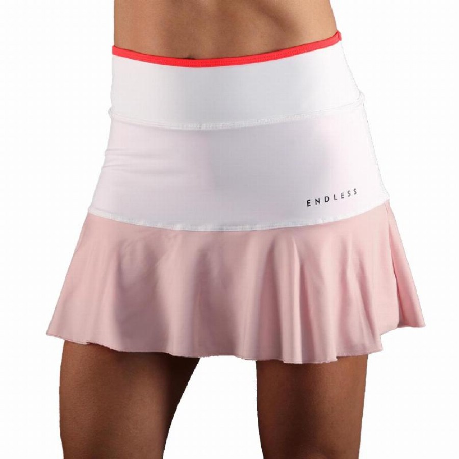 Falda Sem Fim Renda Rosa Cristal  Oferta + Barato