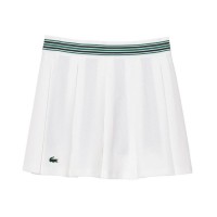 Lacoste Pique White Green Skirt  Offer + Cheap