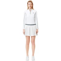 Lacoste Pique White Green Skirt  Offer + Cheap