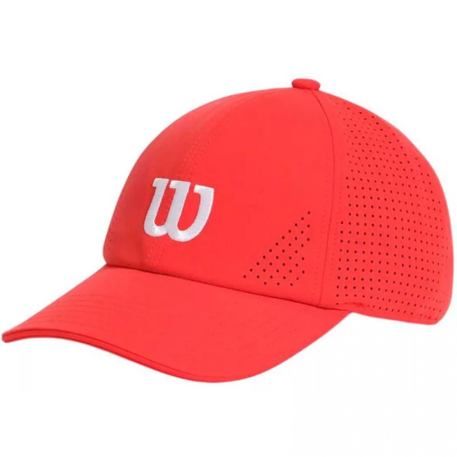 Gorra Wilson Ativo Perfurado Rojo  Oferta + Barato