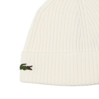 Gorro Lacoste Lana Blanco  Oferta + Barato