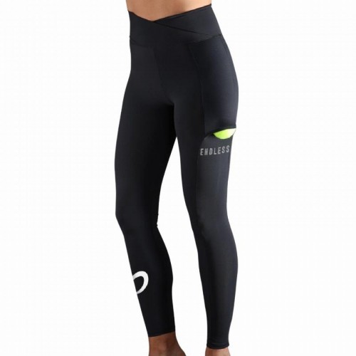 Endless Cross Pocket Black White Leggings