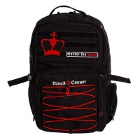 Mochila Black Crown Spartan Negro Rojo