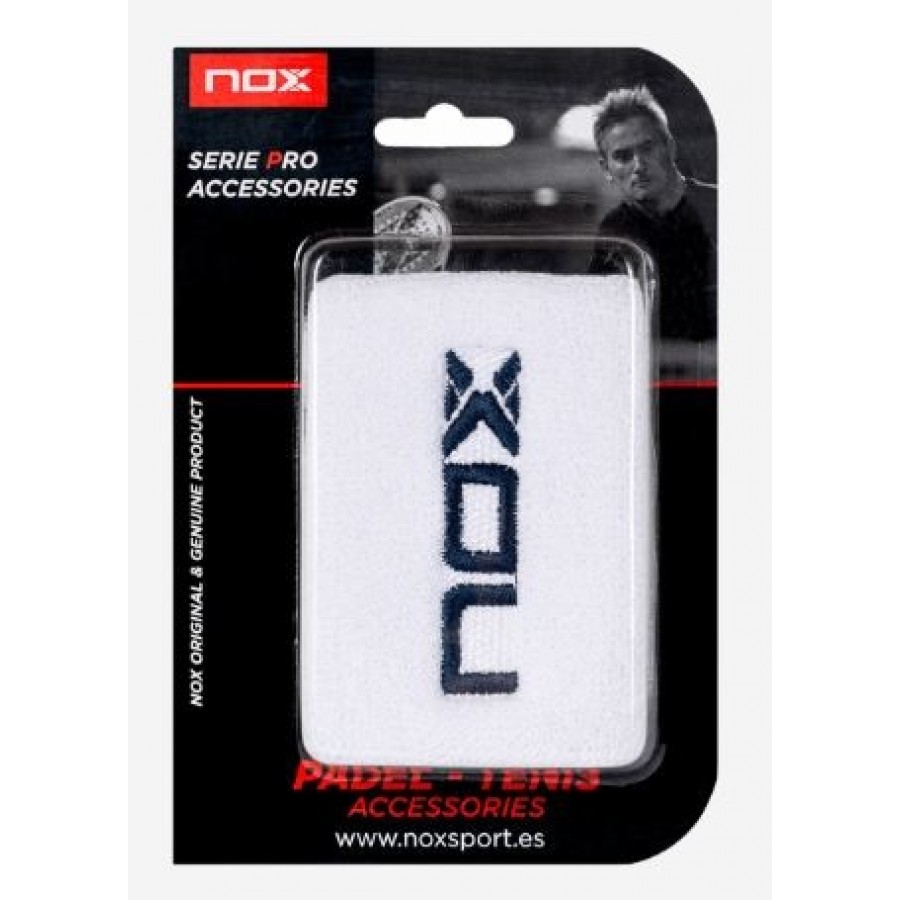 Nox White Logo Navy Wristbands 2 Units  Offer + Cheap