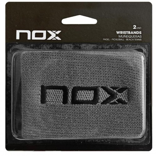 Munequeras Nox Grey Logo Black 2 Units