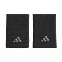 Pulseiras Adidas Longas Pretas Prateadas 2 Unidades