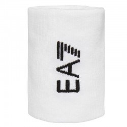 Muñequeras Armani EA7 Tennis Pro Largas Blanco Negro 2 Unidades