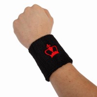 Munequeras Black Crown Corta Negro 1 Unidad  Oferta + Barato