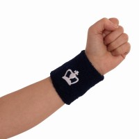 Couronne noire courte bleu marine Bracelets blancs 2 unités