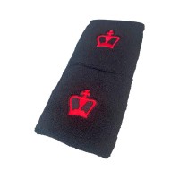 Black Crown Short Black Wristbands Noir 2 Unites PADELPOINT Black Crown Short Black Wristbands Noir 2 Unites