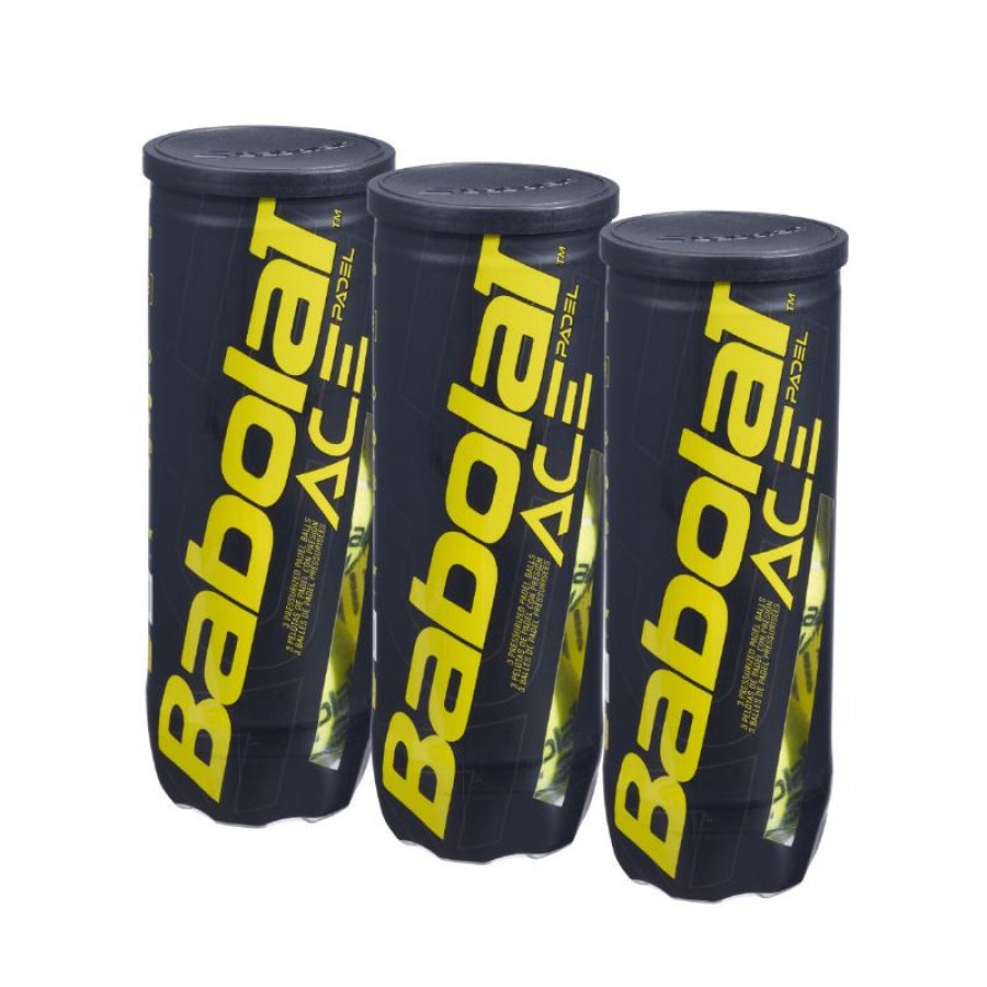 Pack of 3 bottles of Babolat Ace Padel Balls  Offer + Cheap