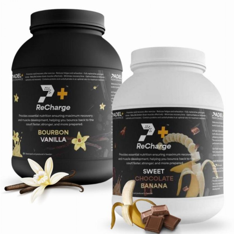 Pack Bote Padel Performance ReCharge Vainilla y Chocolate Banana  Oferta + Barato