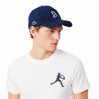 Pack Lacoste Novak Djokovic T-shirt blanc et casquette marine  Offre - Pas cher