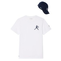 Pack Lacoste Novak Djokovic T-Shirt White and Black Cap