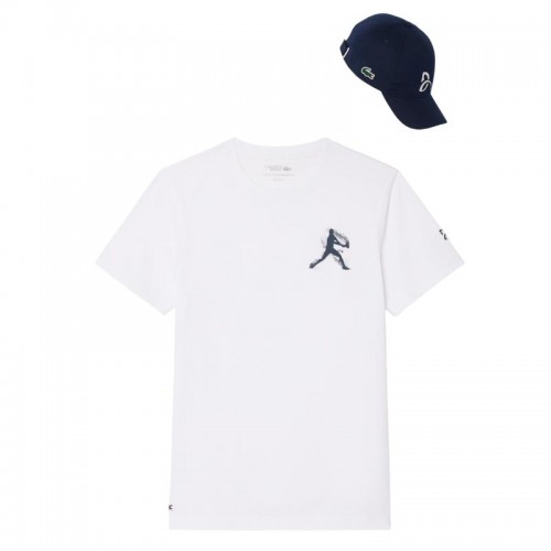 Pack Lacoste Novak Djokovic T-Shirt White and Black Cap