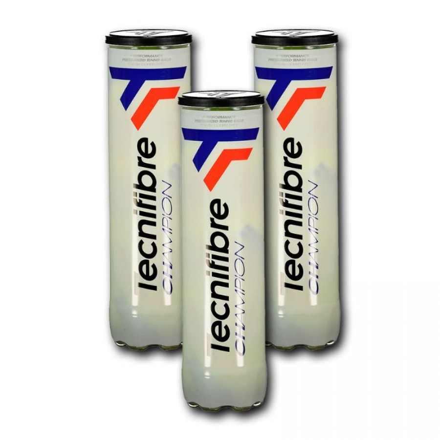 Pack de 3 Botes de 4 Pelotas Tecnifibre Champion  Oferta + Barato