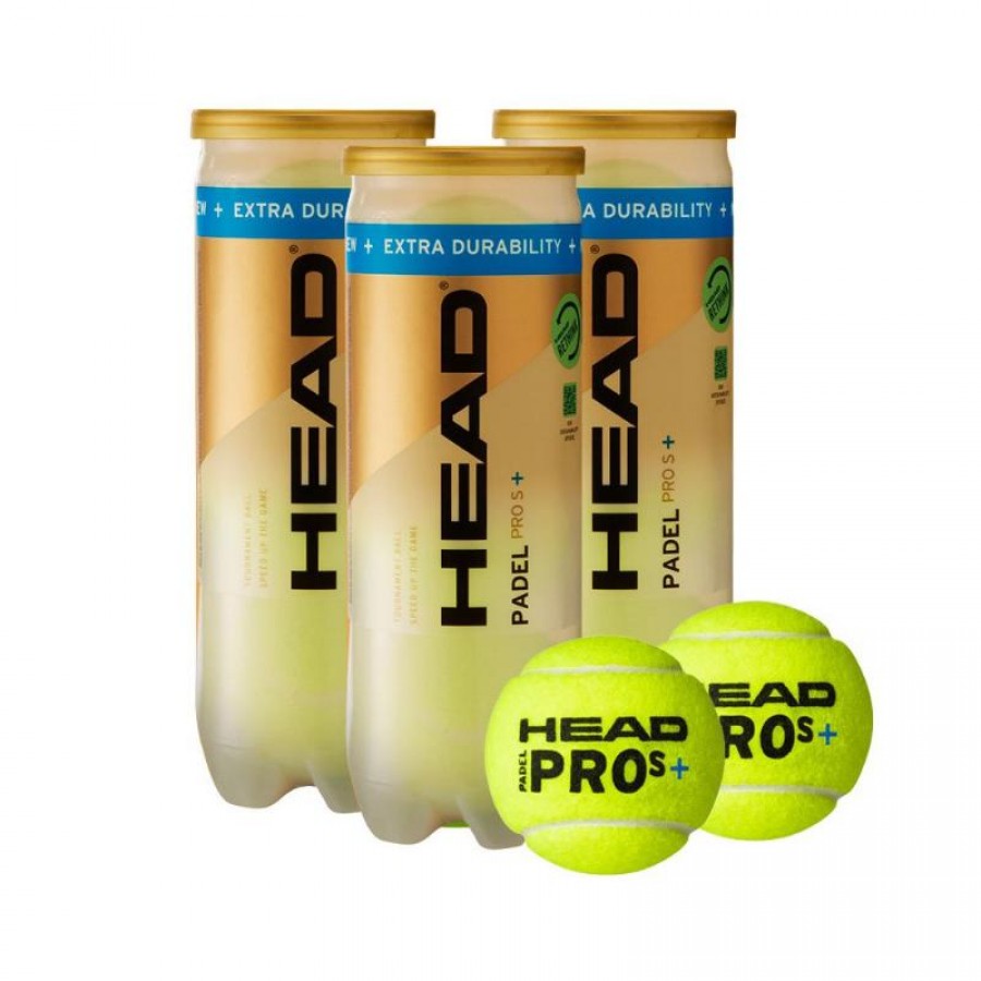 Pack de 3 Botes de Pelotas Head Padel Pro S +  Oferta + Barato