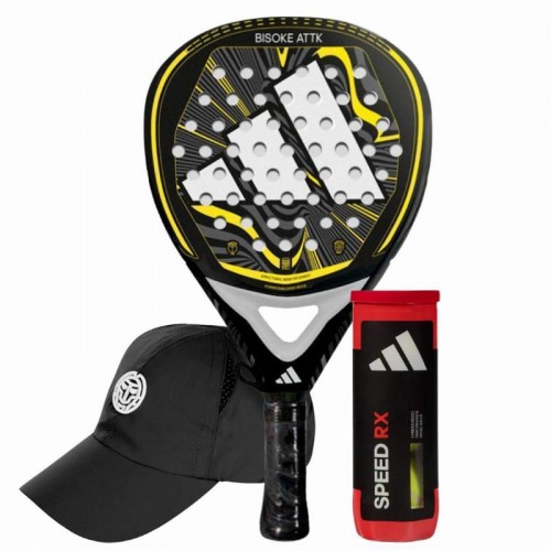 Pack Racchetta Adidas Bisoke Attack 2024 con Cappellino e Palle