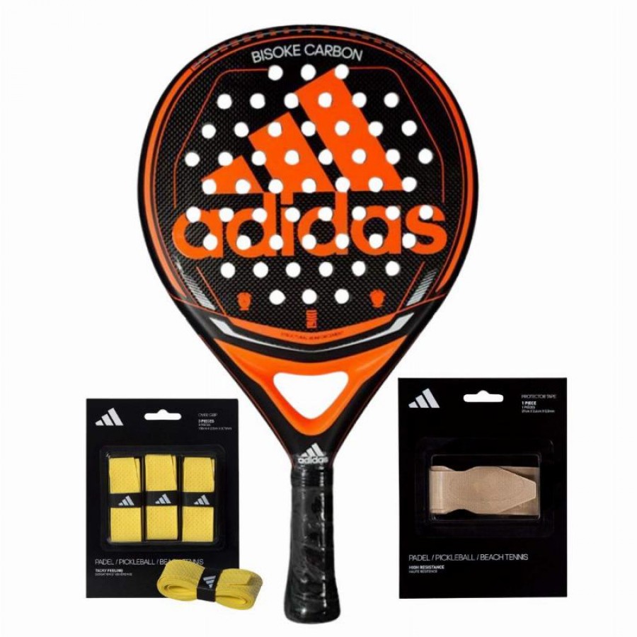 Adidas Bisoke Carbon Racket Pack with Overgrips and Protector  Offer + Cheap