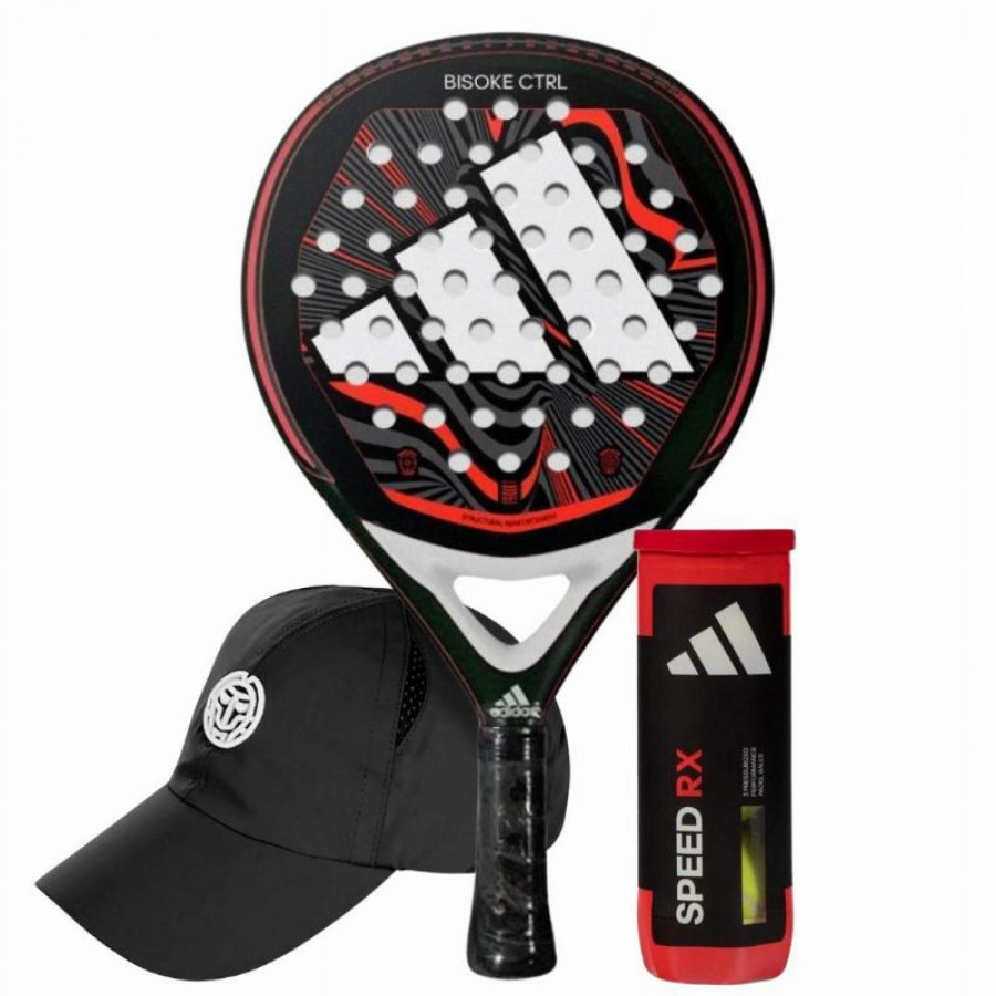 Pack Raquette adidas Bisoke Control 2024 avec casquette et balles  Offre - Pas cher