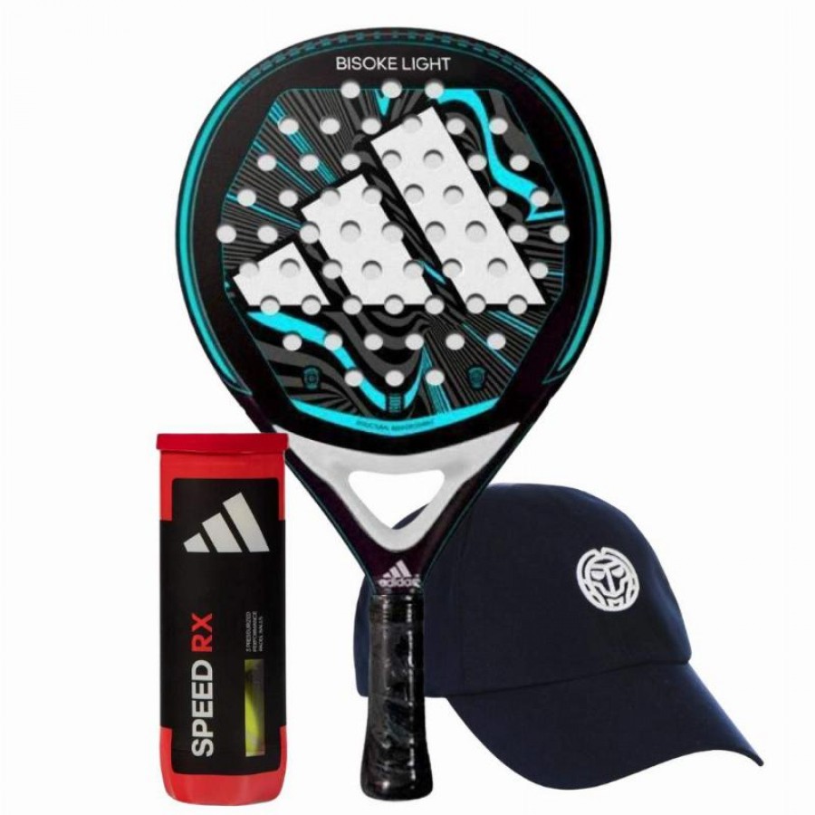Pack Raquette adidas Bisoke Light 2024 avec casquette et balles  Offre - Pas cher
