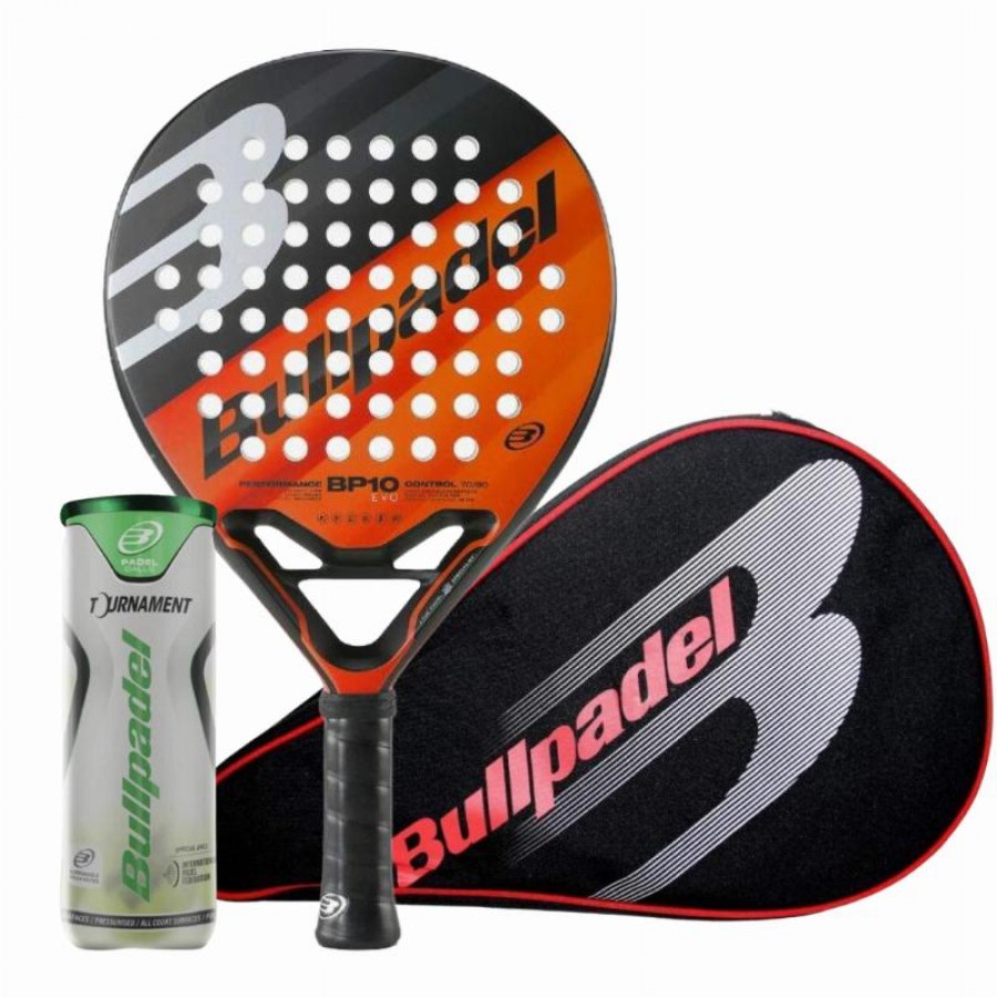 Pack Pala Bullpadel BP10 EVO 2023 con Funda y Pelotas  Oferta + Barato
