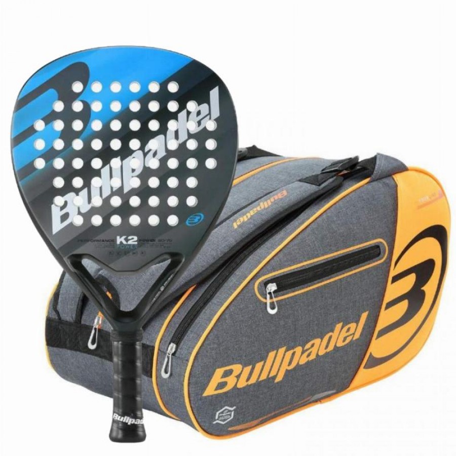 Pack Pala Bullpadel K2 Power 2023 y Paletero Bullpadel Naranja   Oferta + Barato