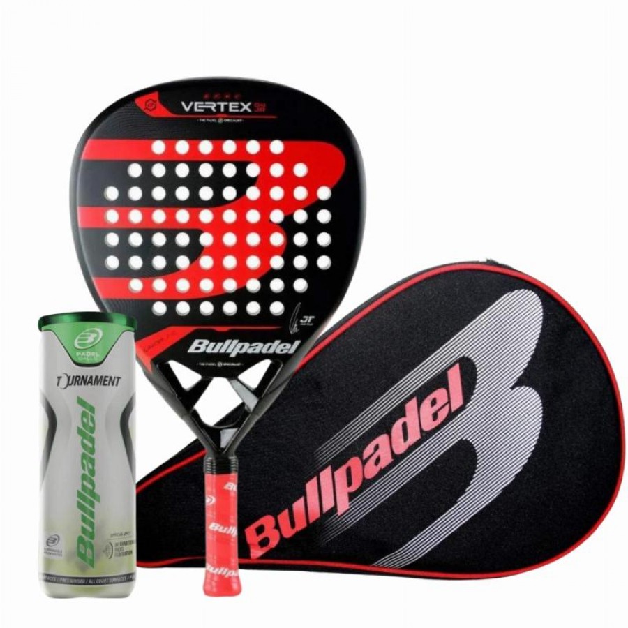 Pack Pala Bullpadel Tello Vertex 04 Junior 2024 con Funda y Pelotas  Oferta + Barato