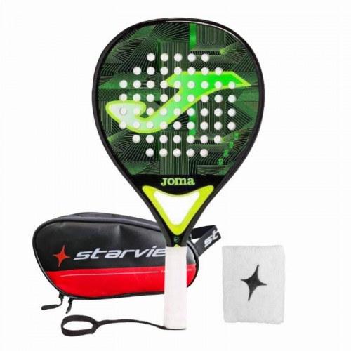 Pack Joma Open Black Fluor Green Shovel with Toiletry Bag and Wristband