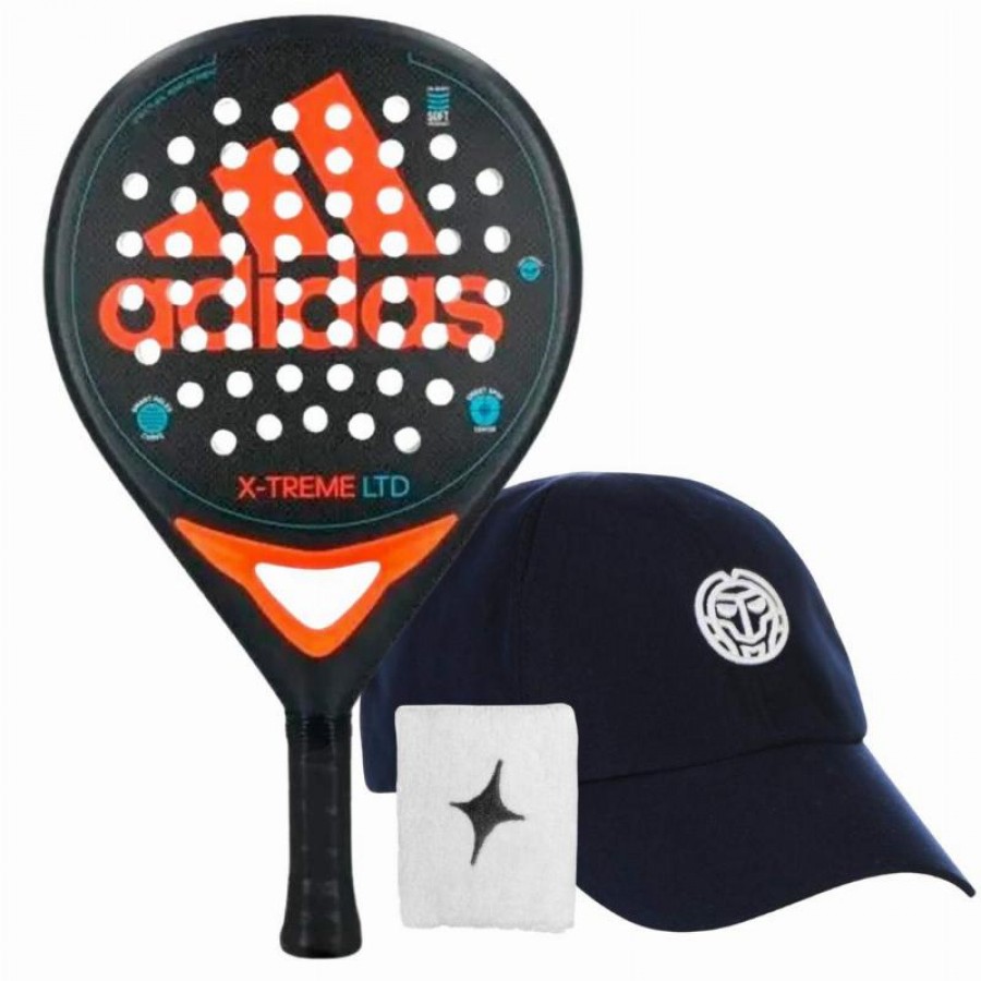Adidas X-Treme Black Orange Racket Pack with Cap and Wristband   Offer + Cheap