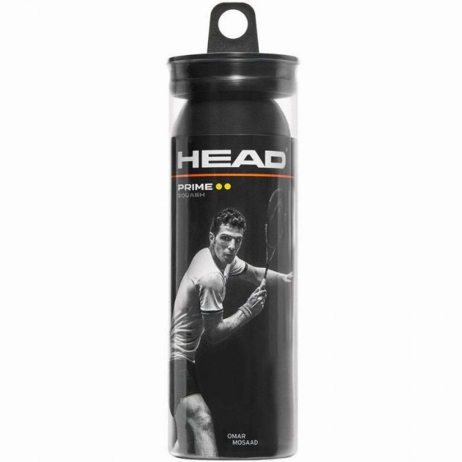Bola de Squash Amarela Head Prime Double Point 3 Unidades  Oferta + Barato
