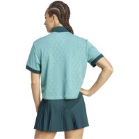 Polo Femme Adidas Original Pro London Turquoise  Offre - Pas cher