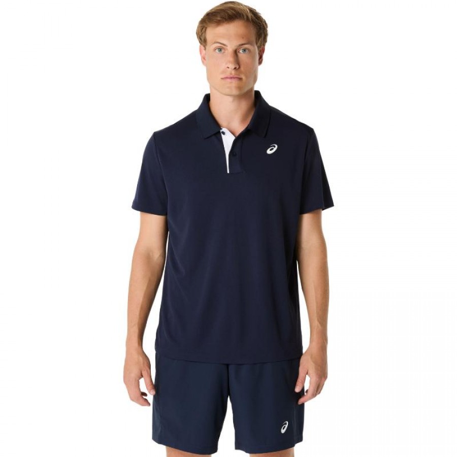 Polo Asics Court Azul Medianoche  Oferta + Barato