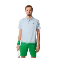 Polo Lacoste Daniil Medvedev Ultra Dry Azul Claro Verde  Offre - Pas cher