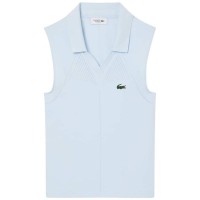 Polo Lacoste Apertado Ajuste Azul Claro Mujer  Oferta + Barato