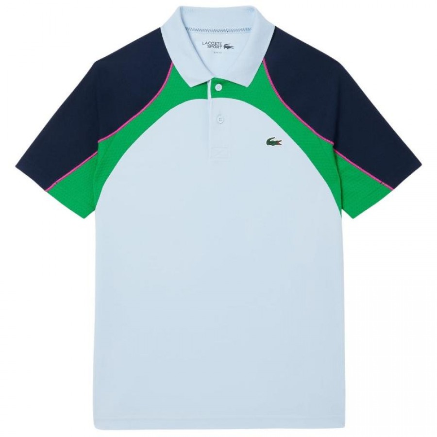 Polo Lacoste Ultra Dry Azul Verde  Oferta + Barato