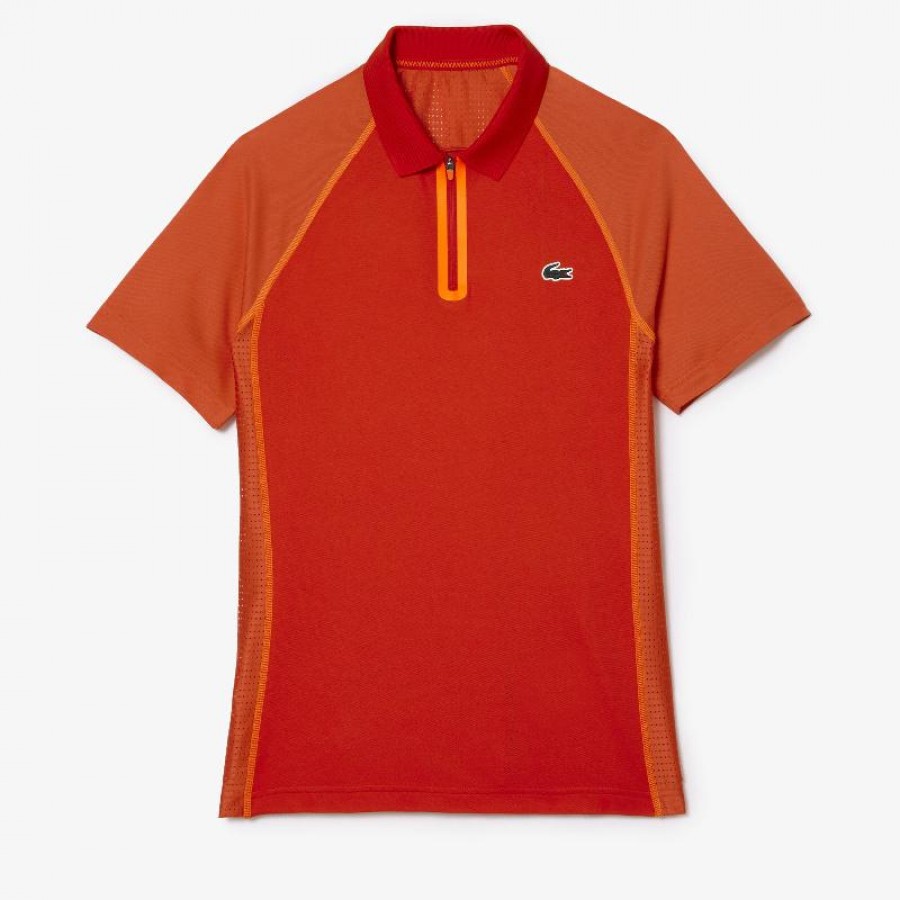 Lacoste Ultra Dry T-Shirt Polo Laranja Vermelha  Oferta + Barato