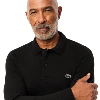 Polo Manga Larga Lacoste Regular Fit Algodon Negro  Offre - Pas cher
