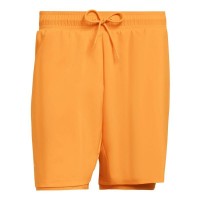 Shorts Laranja Adidas Club 2 em 1