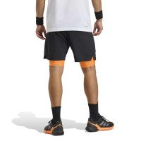Short Adidas Club 2 En 1 Negro Naranja
