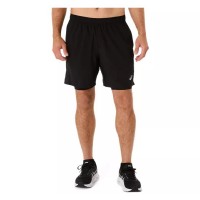 Short Asics Core 2N1 7IN Negro Performance  Offre - Pas cher