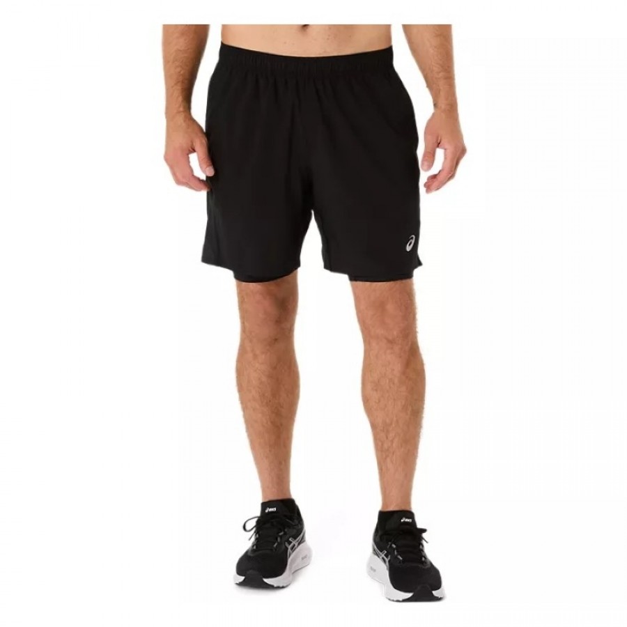 Short Asics Core 2N1 7IN Negro Performance  Offre - Pas cher