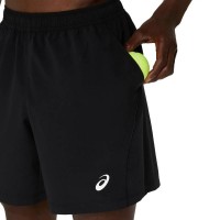 Short Asics Court 7IN Negro Blanco  Oferta + Barato