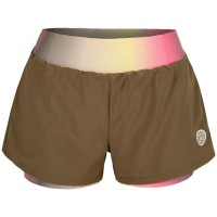 Pantaloncini Bidi Badu Spectrum Printed 2In1 Marron Amarillo Mujer  Offerta + Economico